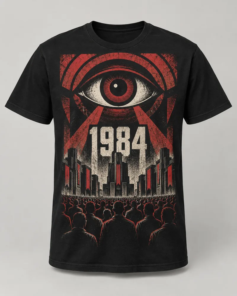 Proposta da camiseta 1984 — O olhar, preto
