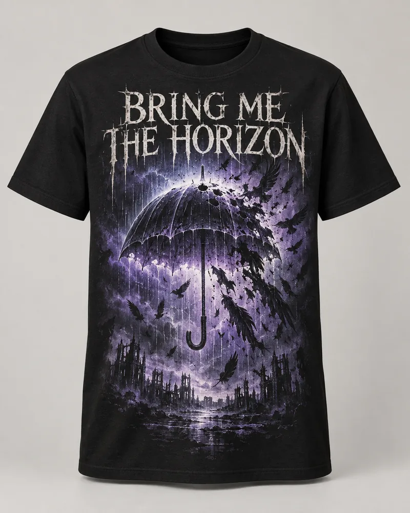 Proposta da camiseta Bring Me The Horizon — Tempestade, preto