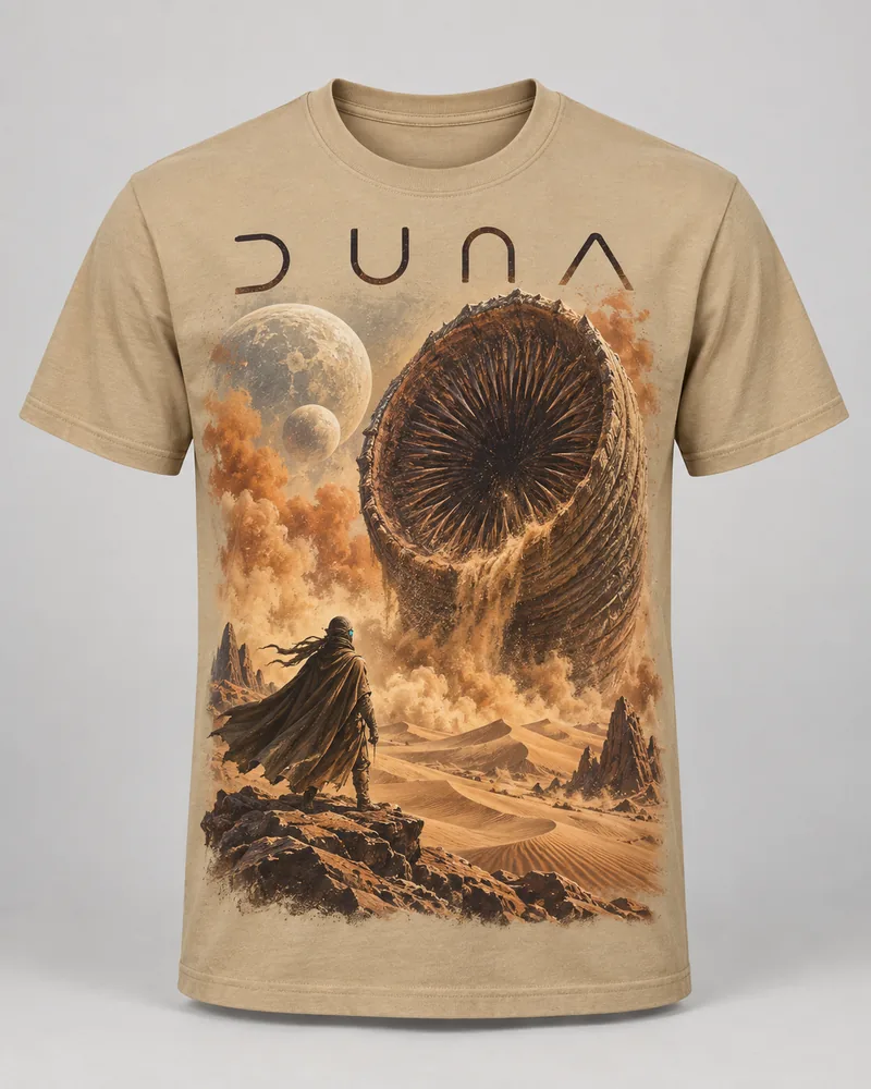 Proposta da camiseta Duna — Areias de Arrakis, areia