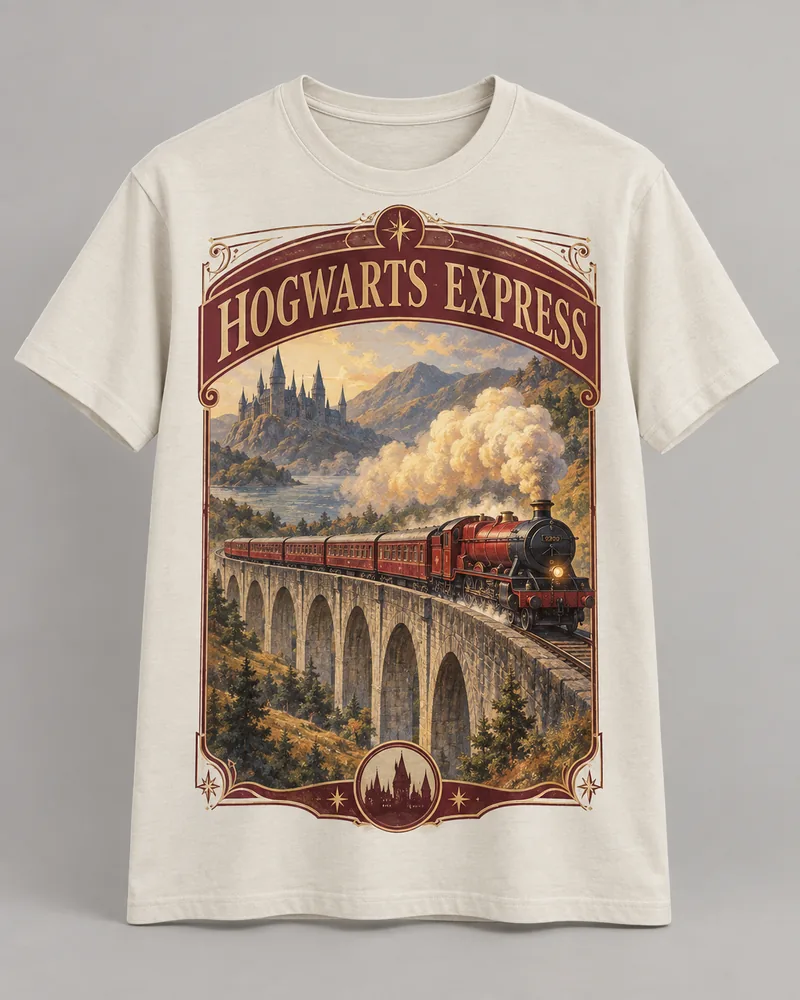 Proposta da camiseta Harry Potter — Expresso mágico, off-white