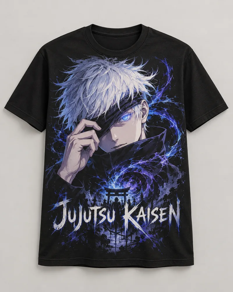 Proposta da camiseta Jujutsu Kaisen — Infinito, preto
