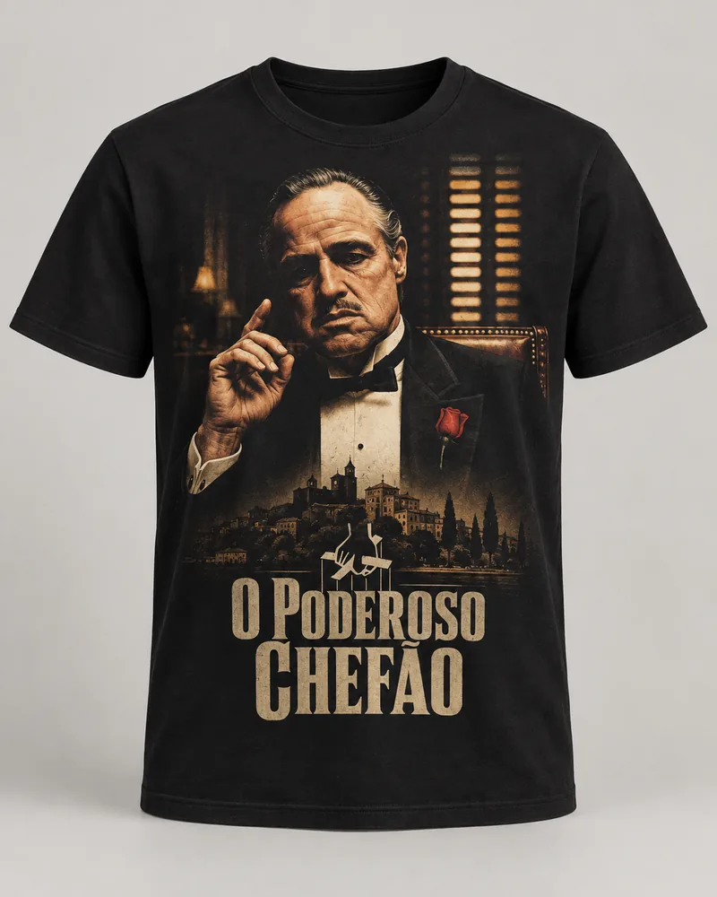 Proposta da camiseta O Poderoso Chefão — A família, preto