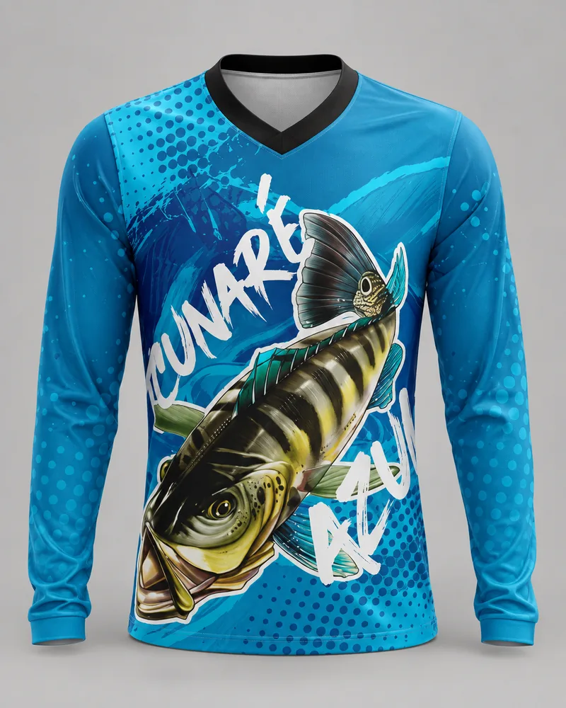 Mockup frontal de Tucunaré Azul, arte S2
