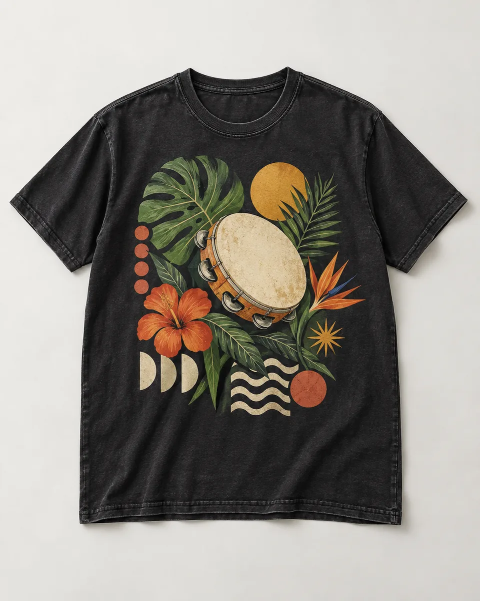 Proposta da camiseta Batida brasileira, preto