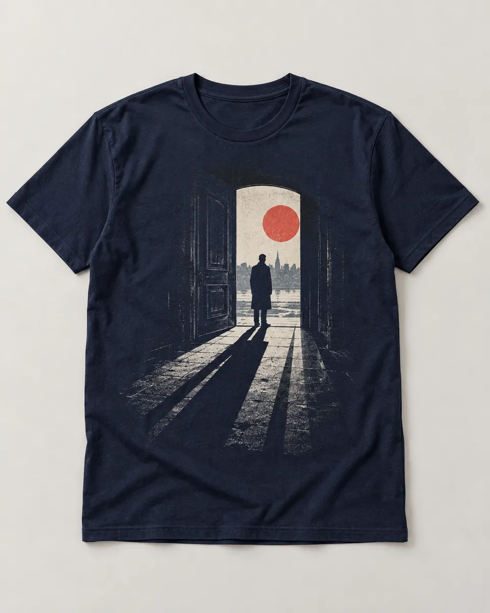 Proposta da camiseta Clube do suspense, azul-marinho