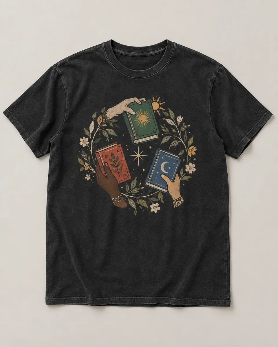 Proposta da camiseta Clube dos leitores, preto