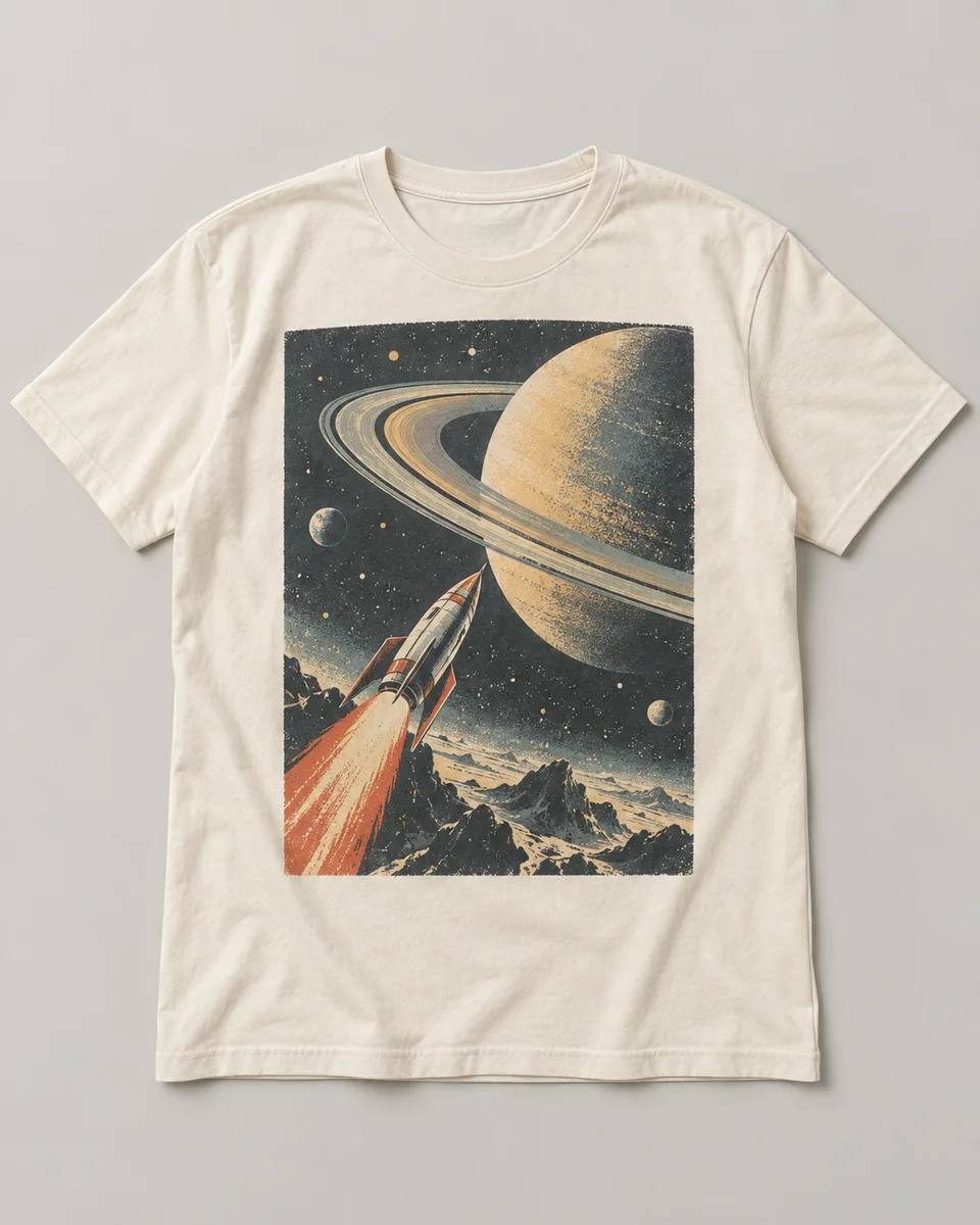 Proposta da camiseta Ficção de domingo, off-white