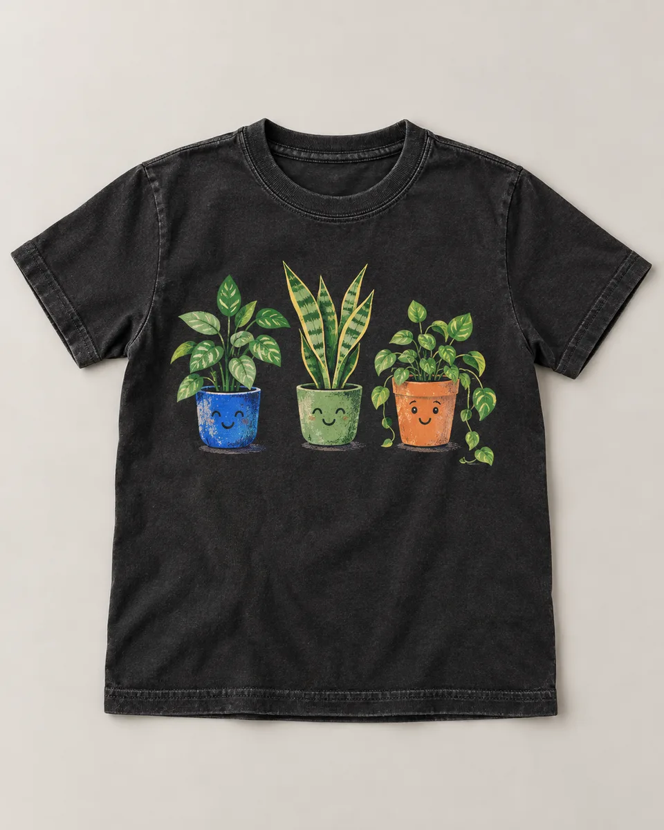 Proposta da camiseta Jardim de bolso, preto