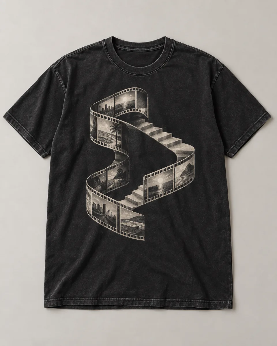 Proposta da camiseta Plano sequência, preto