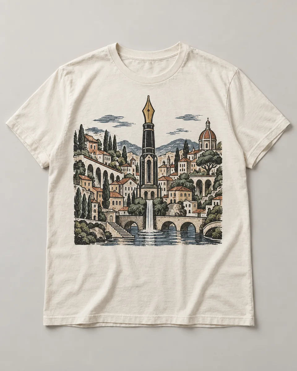 Proposta da camiseta Poesia de rua, off-white