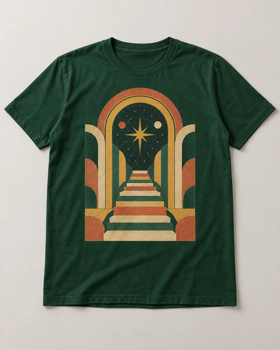 Proposta da camiseta Próximo nível, verde-floresta