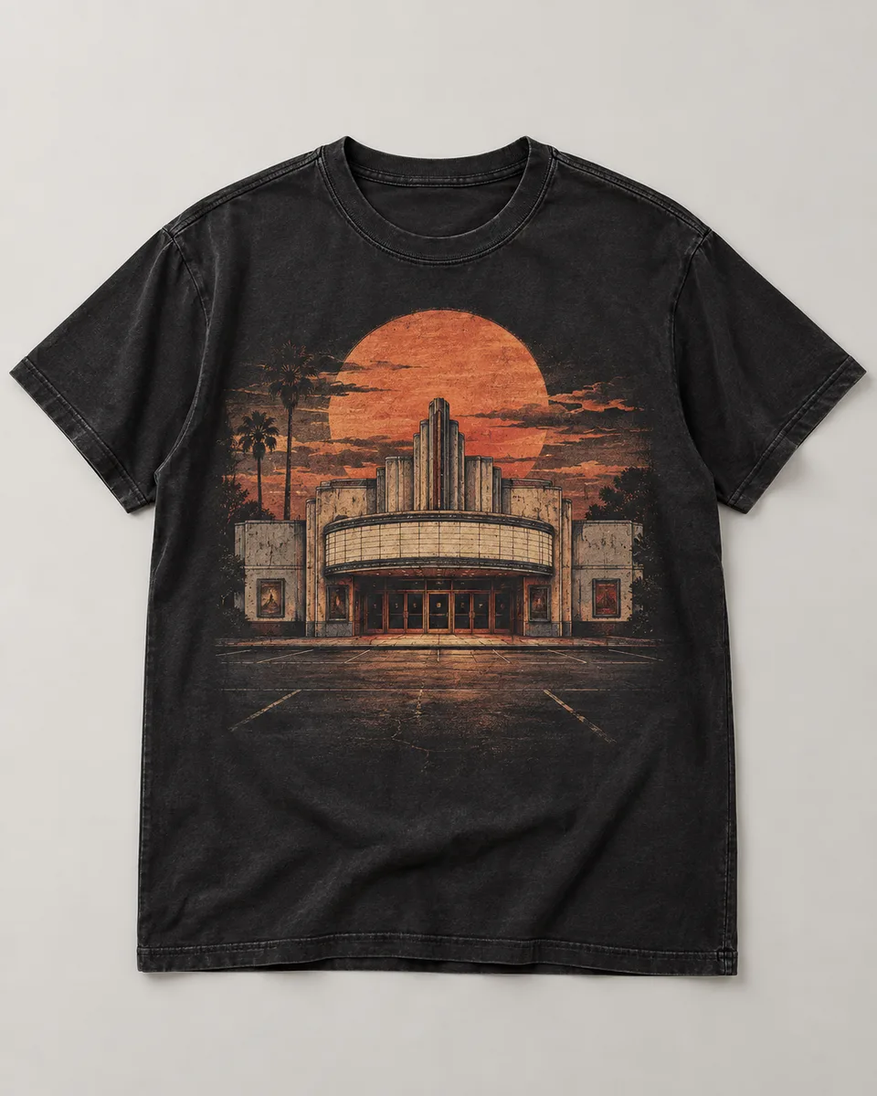 Proposta da camiseta Última sessão, preto