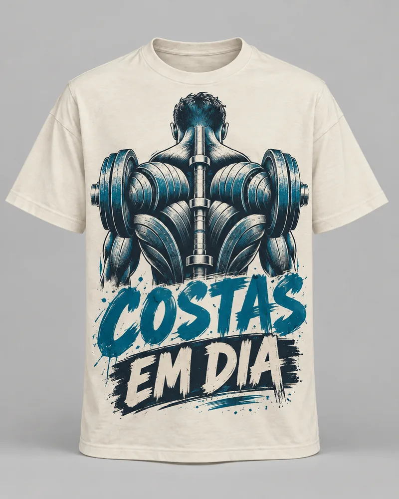 Proposta da camiseta Costas em dia, off-white