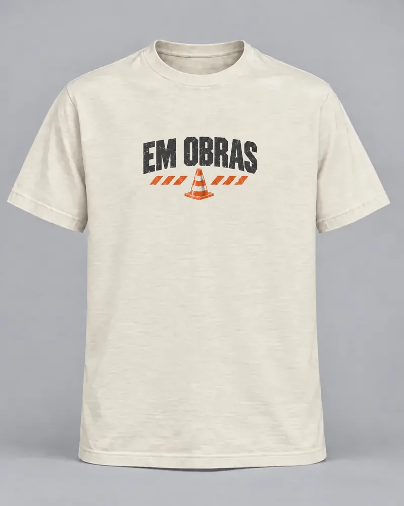 Proposta da camiseta Shape em obras, off-white
