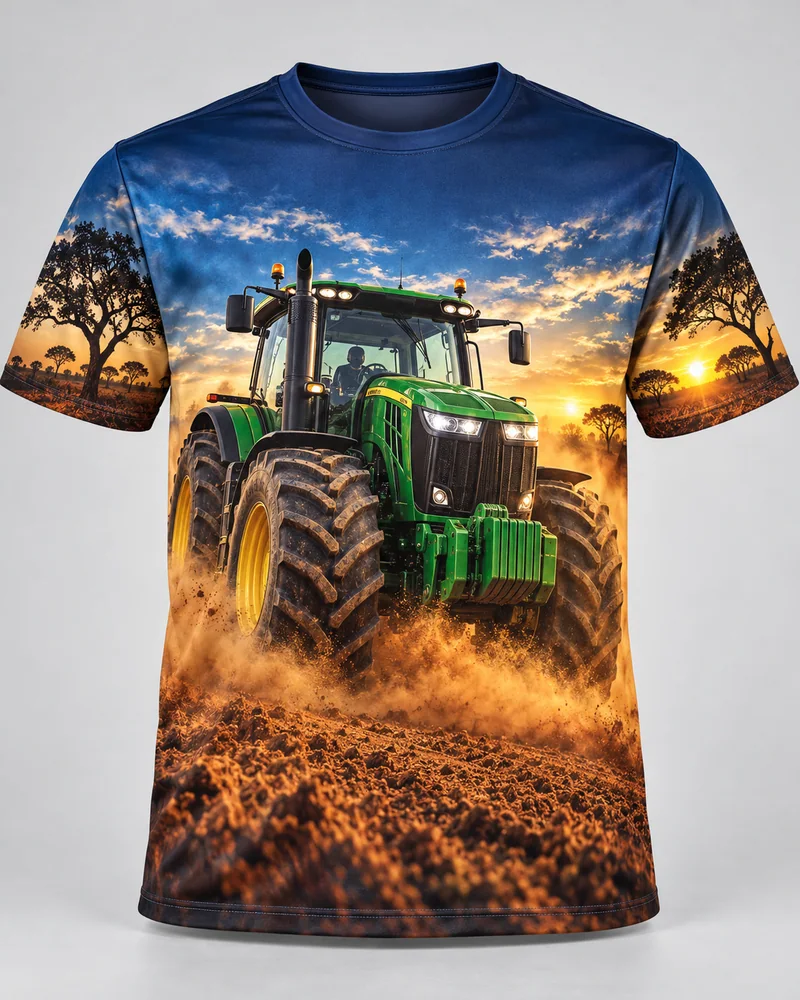 Proposta da camiseta Máquina do cerrado, azul-marinho