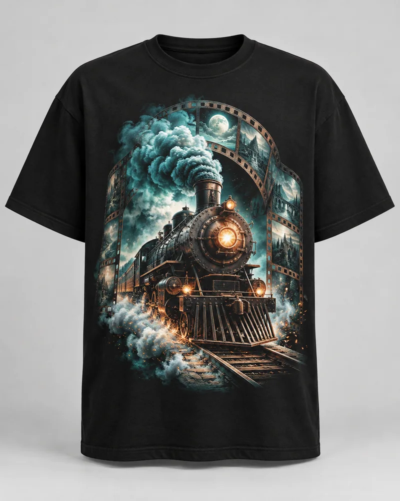 Proposta da camiseta Expresso de meia-noite, preto
