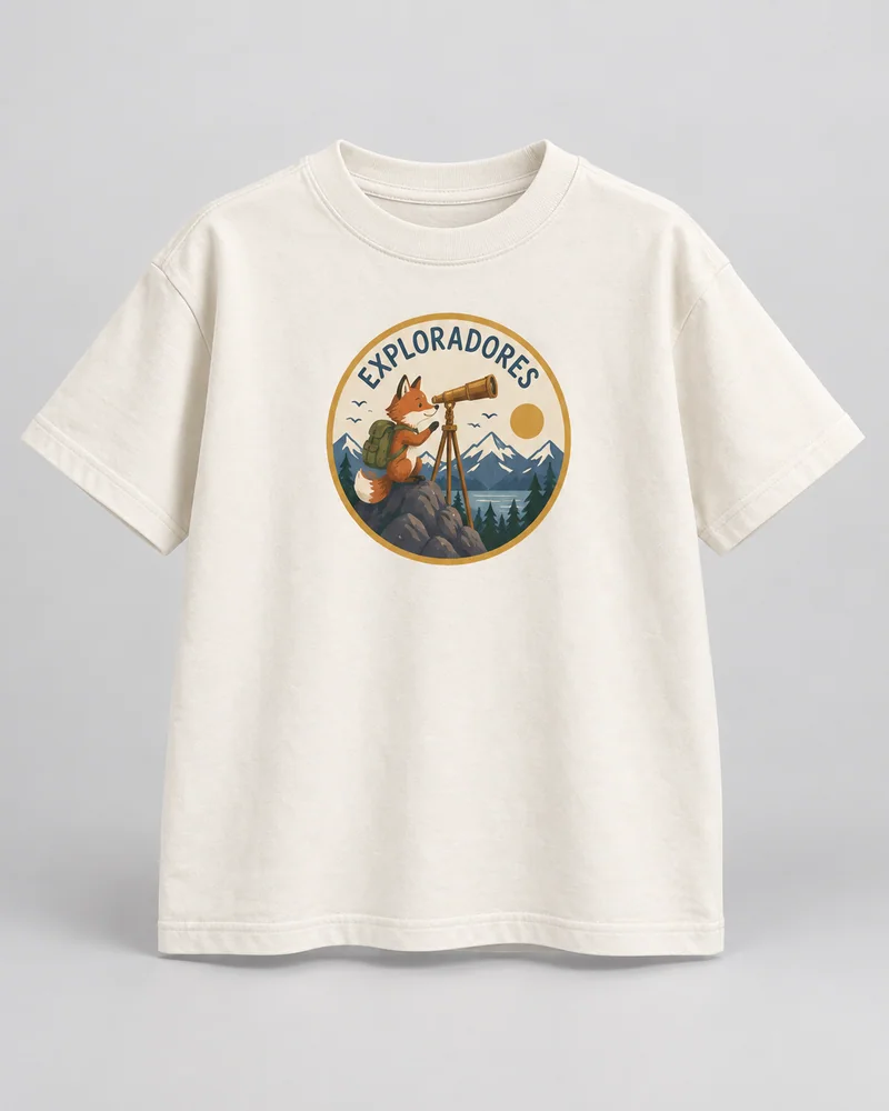 Proposta da camiseta Clube dos exploradores, off-white