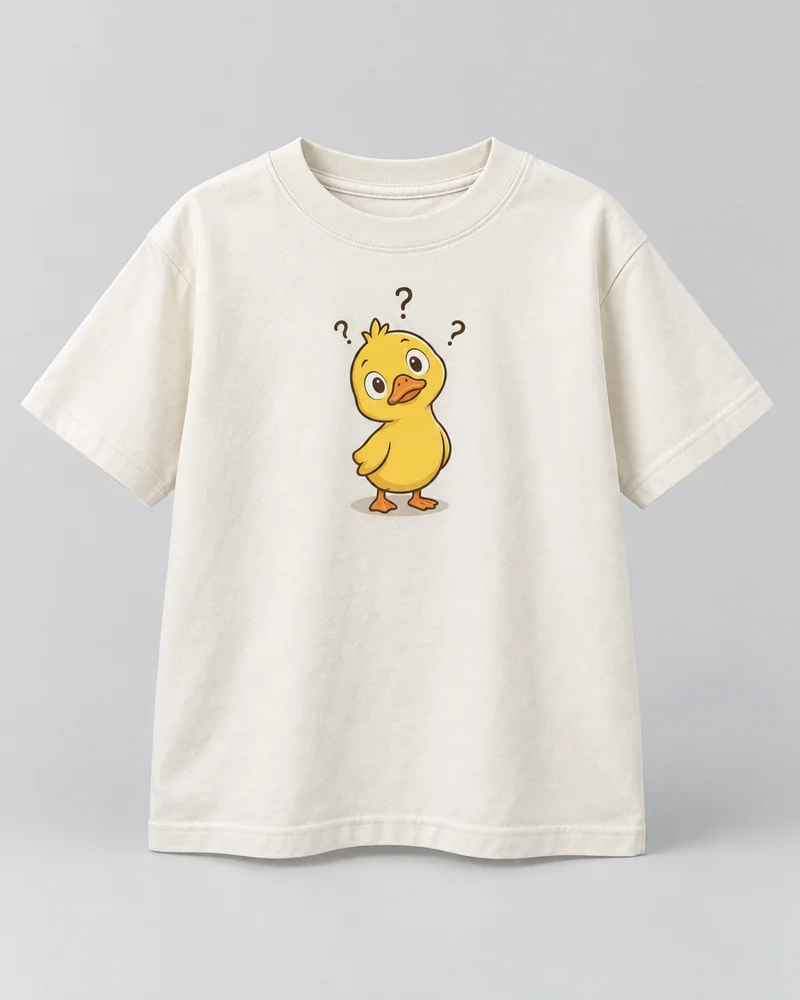 Proposta da camiseta Pato confuso, off-white