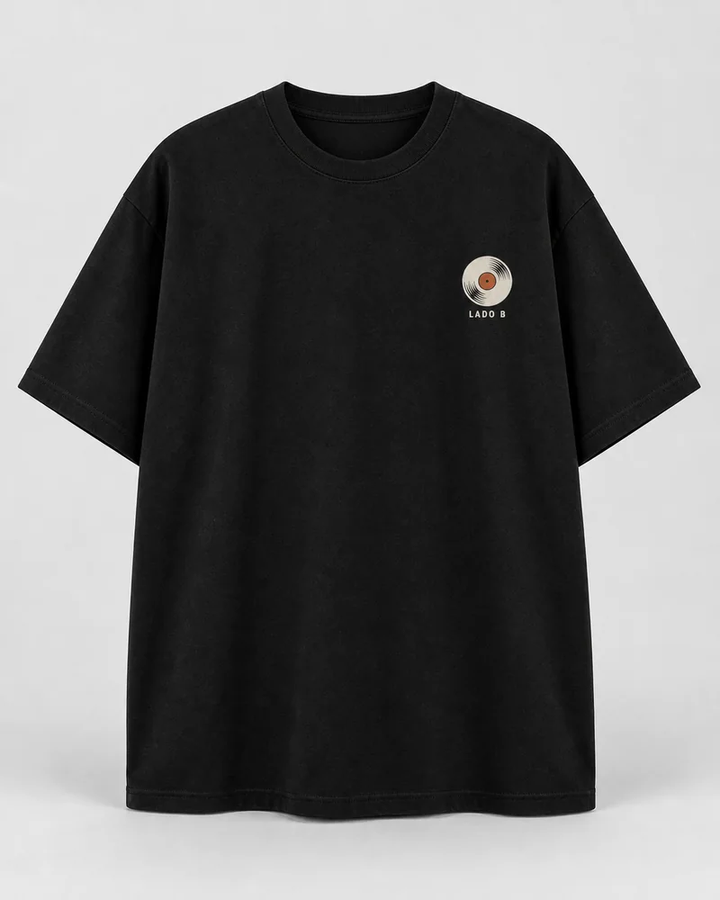 Proposta da camiseta Lado B, preto